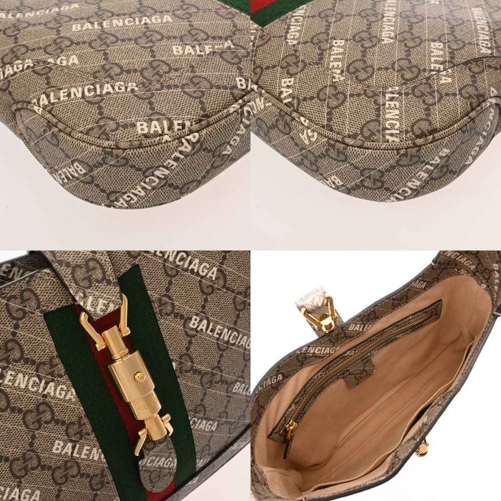 Gucci GG Supreme Jackie Balenciaga Beige Shoulder Bag - Picture 8 of 9